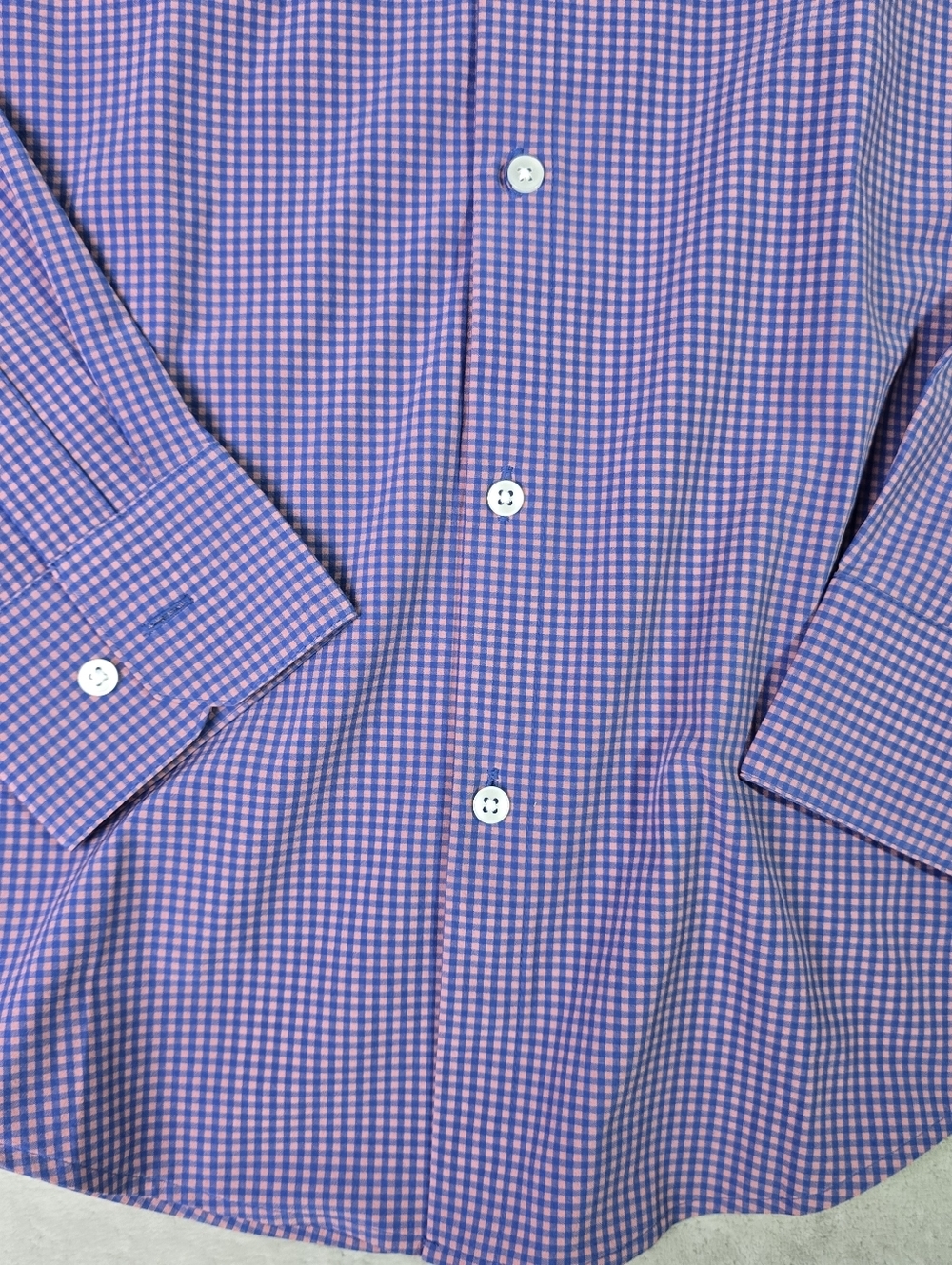 Lot Of 2 Mizzen Main Leward Meduim Trim Fit Long Sleeve Button Up Check - Picture 11 of 12